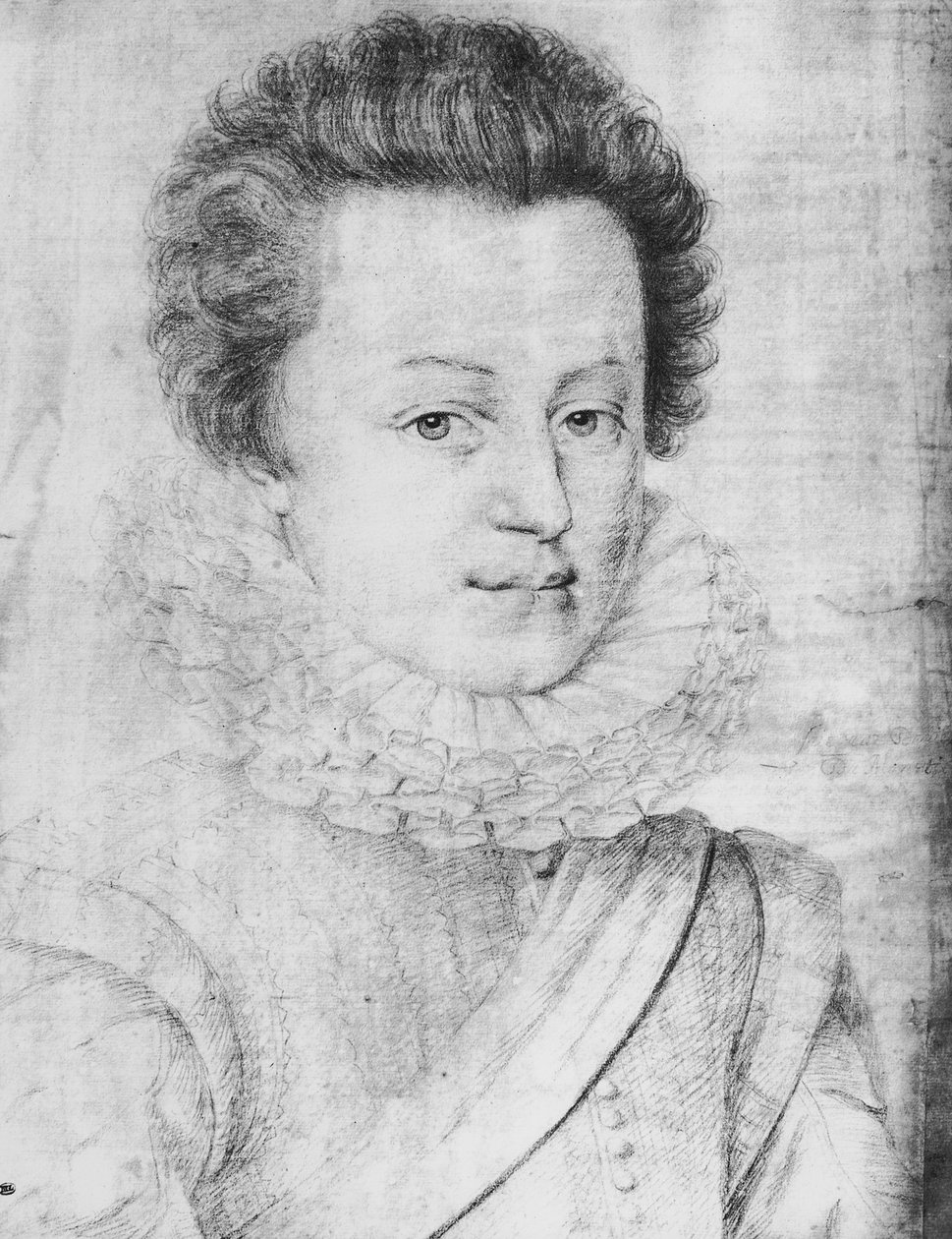 セザールドブルボン（1594-1665）の肖像、デュードドヴァンドーム 作： ダニエル・デュモンスティエまたはデュムスティエ