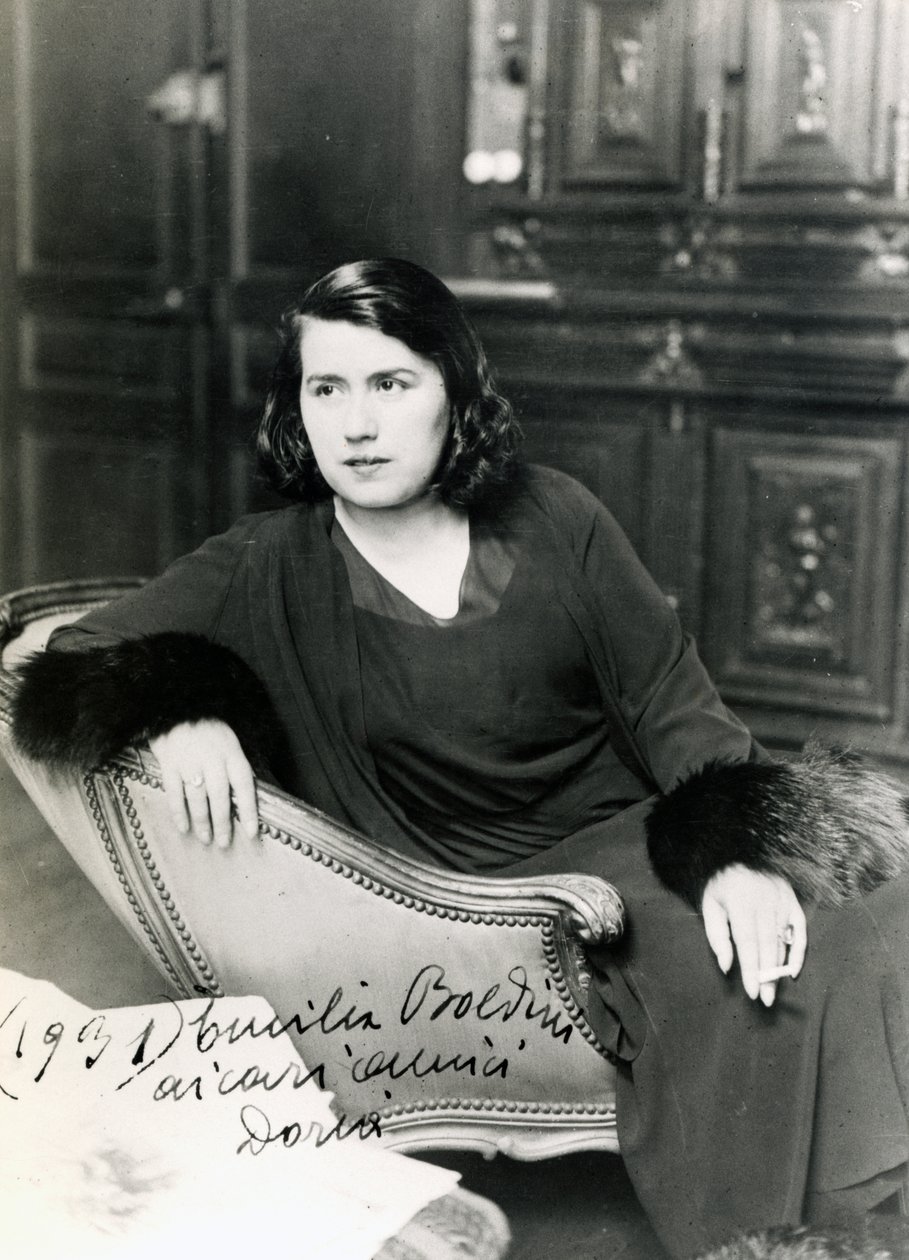 ジョヴァンニ・ボルディーニ（1842-1931）の妻、エミリア・カルドナ・ボルディーニ（1931年、パリにて）（モノクロ写真 作： またはマグノチェーザレマグニ