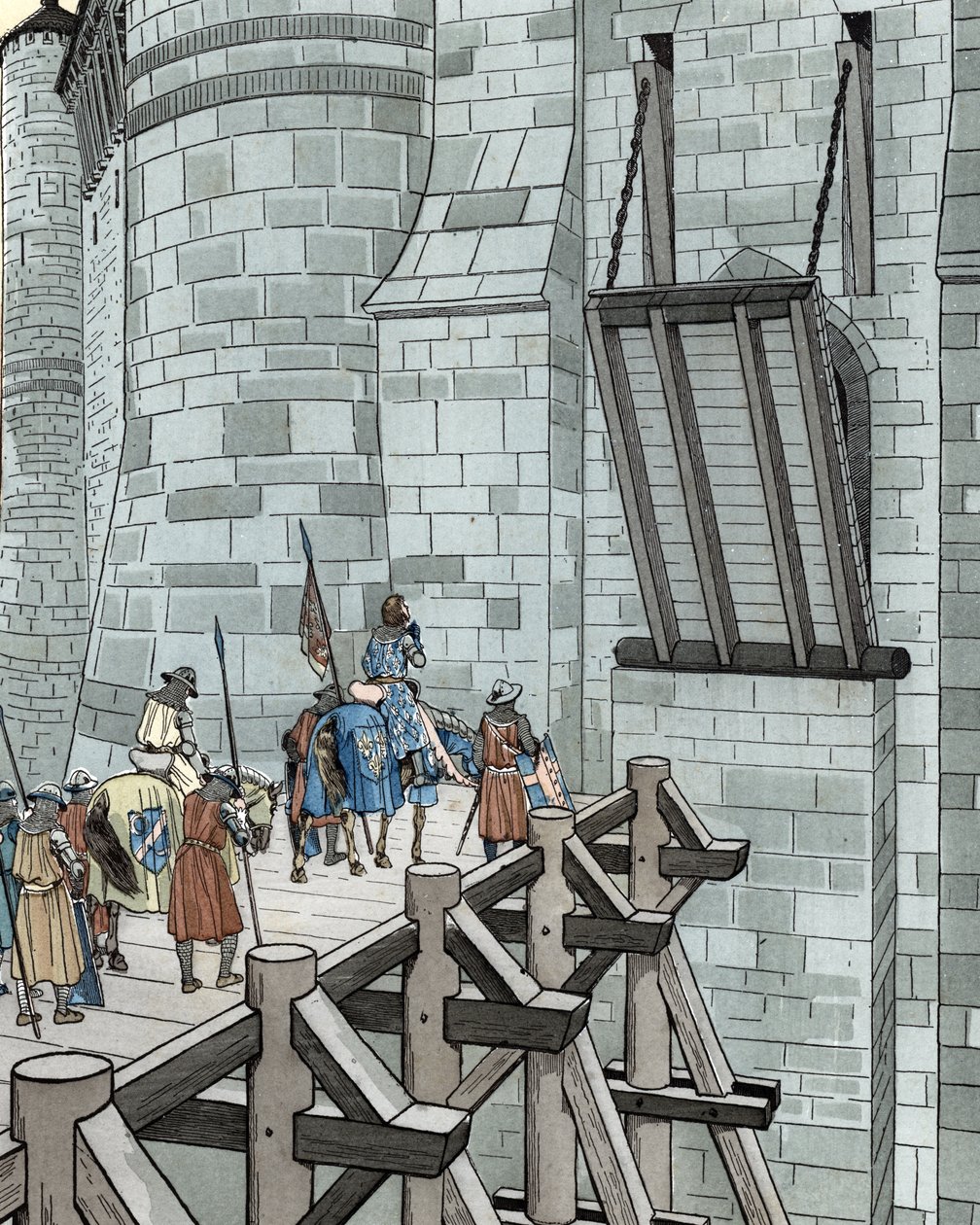 百年戦争: ヴァロワ公フィリップ 6 世がブロイエ城に亡命を申請 (1346 年) 作： Onfray de Breville JacquesJobの仮名