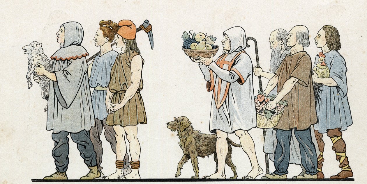 1896年「G.モントルグイユが語るフランス、彼の物語、ジョブによるイメージ」にて。個人蔵。 作： Onfray de Breville JacquesJobの仮名