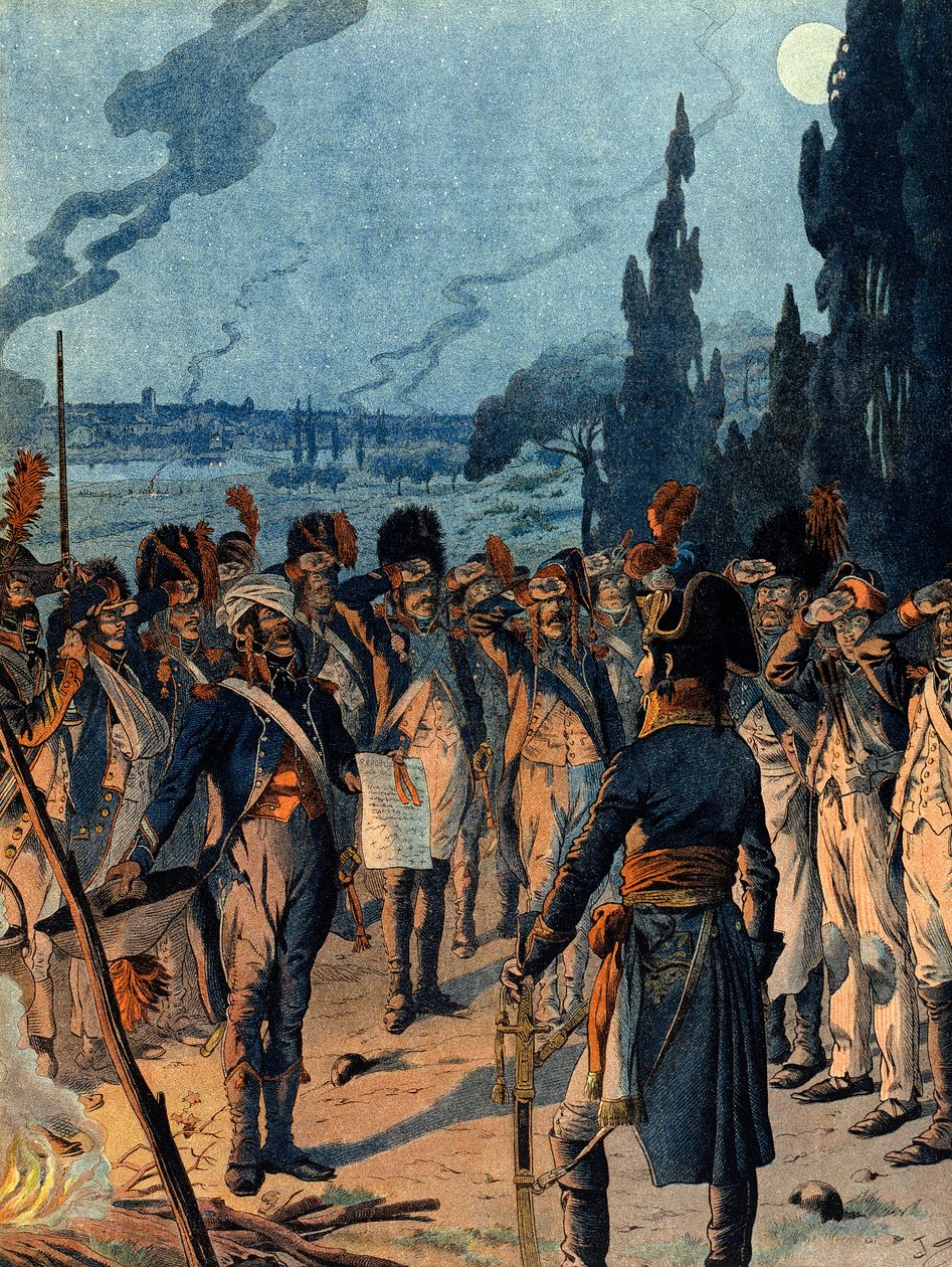 イタリアキャンペーン。5月10日のロディの戦いの夜には 作： Onfray de Breville JacquesJobの仮名