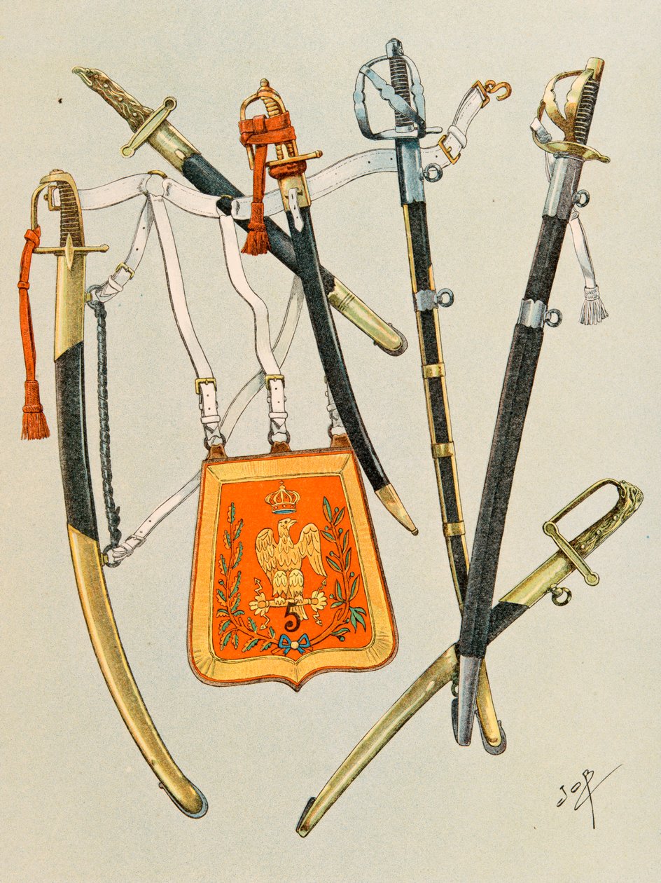 Jacques Marie Gaston Onfroy de Breville dit JOB (1858-1931) - フランス軍の常備服。部隊の武器、グループ1、個人蔵 作： Onfray de Breville JacquesJobの仮名