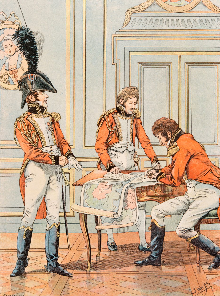 Jacques Marie Gaston Onfroy de Breville dit JOB (1858-1931) - フランス軍の常備服。ルイ・アレクサンドル・ベルティエ（1753-1815）（ヌーシャテル公爵、少将）の副司令官のキャンプ補佐官、個人蔵 作： Onfray de Breville JacquesJobの仮名