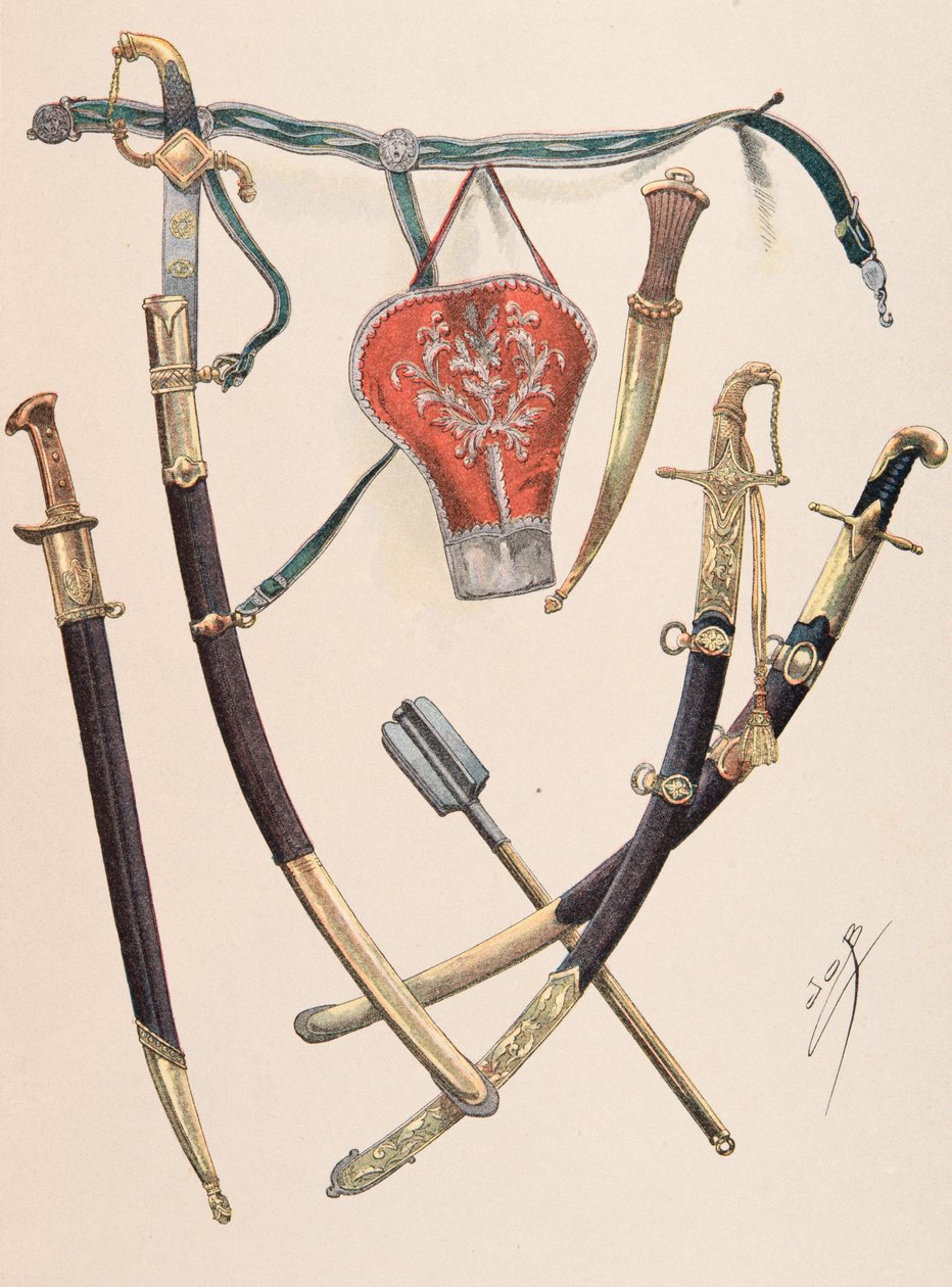 Jacques Marie Gaston Onfroy de Breville dit JOB (1858-1931) - フランス軍の常時着用していた衣装。Arms a l