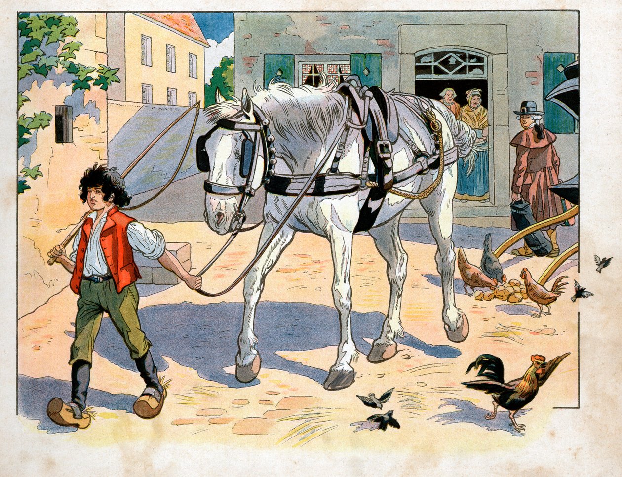 ヨアヒム・ムラット（1767-1815）は12歳で、父の宿屋にいる。ジャック・マリー・ガストン・オンフレー・ド・ブレヴィル・ディット・ジョブ（1858-1931）による版画 作： Onfray de Breville JacquesJobの仮名