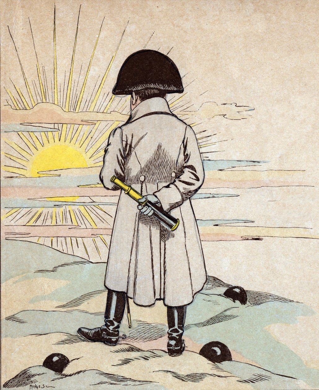 ナポレオン・ボナパルトの肖像 - Job（Jacques Onfroy de Breville）によるリトグラフ、1893年の "Le Grand Napoleon des Petites Enfants "より 作： Onfray de Breville JacquesJobの仮名