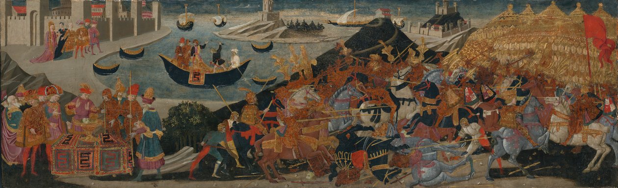 ファルサルスの戦いとポンペイウスの死、145560 作： アポロニオ・ディ・ジョヴァンニのワークショップ