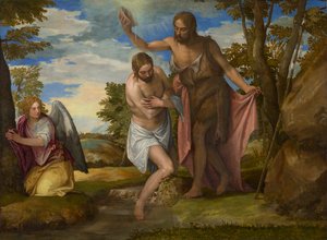 キリストのバプテスマ、1550年から1560年頃（キャンバスに油彩） 作： Veronese
