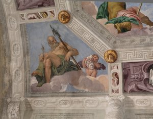 パオロ・カリアリ（ヴェロネーゼ）のフレスコ画（イタリア、メーザーのバルバロ荘 作： Veronese