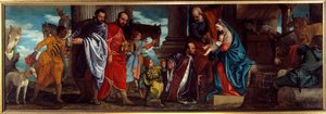 マギの崇拝 パオロ・カリャリ・ディット・パオロ・ヴェロネーゼ（1528-1588）の絵画 16世紀 日1,34x2,94 m リヨン、美術館 作： Veronese