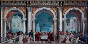 レヴィでの食事 絵画：パオロ・ヴェロネーゼ・カリアリ（1528-1588） 1573年 薄暗い。5.51x13.1 m ヴェネツィア、アカデミア美術館（Gallerie del 
