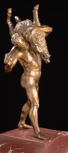 ヘラクレスとエリマンティウスの猪（金銅製 作： Giambologna