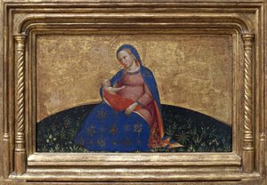 謙遜の聖母ジョヴァンニ・ダ・ボローニャ（14世紀後半に活躍）の絵画 ポプラ材にテンペラ 1395年頃イタリア美術 作： Giambologna