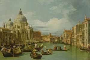 大運河への入り口、ヴェネツィア、1730年頃（キャンバスに油彩） 作： Canaletto
