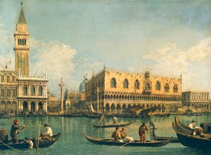 ジョヴァンニ アントニオ カナル作、カナレット (1697-1768) として知られる昇天日のバチーノ ディ サン マルコのモーロ、キャンバスに油彩、53.5x71 cm、1730-1 作： (1697 1768) Canaletto