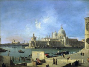 大運河入口からサルートを望む」ヴェネツィア 作： (1697 1768) Canaletto