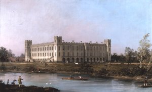 南東からテムズ川を挟んでサイオンハウスを望む 作： Canaletto