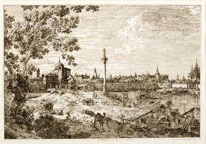 パドヴァの想像上の眺め、1740年代頃（エッチング） 作： Canaletto