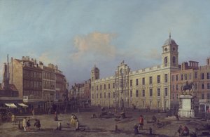 ロンドン、ノーサンバーランド・ハウスの東側からの眺め 作： Canaletto
