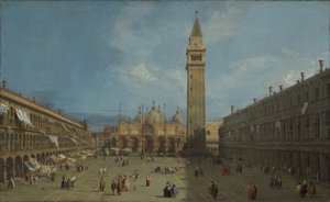 サンマルコ広場、1730年頃（キャンバスに油彩） 作： Canaletto