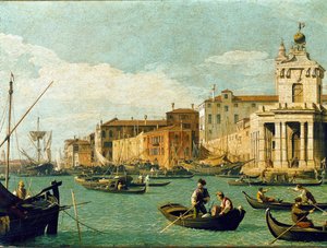 ヴェネツィア、プンタ・デラ・ドガーナとジュデッカ運河（油彩・キャンバス 作： Canaletto