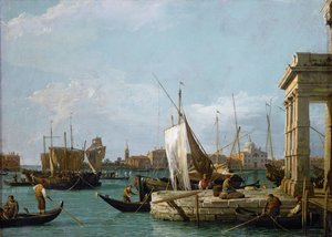 ロココ：ヴェネツィアのプンタ・デラ・ドガーナ（税関） カナレット（1697-1768）、1725年頃。キャンバスに油彩、46x63,4。ヴィエンヌの美術史博物館 作： Canaletto