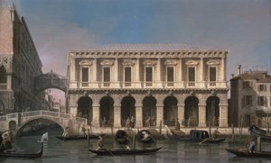ため息橋 (キャンバスに油彩) 作： Canaletto