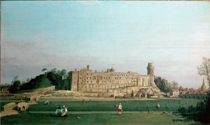ウォーリック城の眺め 絵画 カナレットとして知られるジョヴァンニ・アントニオ・カナル（1697～1768）の作品 1751年 約 Sun.72x42 cm イギリス、ウォーリック城コレクション 作： Canaletto