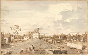 "Vue de Porta Portello avec le Brenta canal, Padoue" (パドヴァのブレンタ運河のあるポルタポルテッロ) Dessin a la plume d