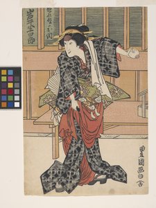 イェ・ハンシル 濡れ神忠吉の妹・おせき役（黒木版画） 作： (1777 1835) Toyokuni II