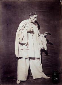 パントマイムシャルル・ドゥビュロー（1829-1873）の「薬壷のピエロ」。 作： Nadar