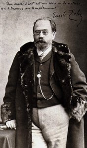 ナダールによるエミール・ゾラ（1840～1902年）の肖像。 作： Nadar