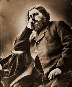 画家ギュスターヴ・クールベ（1819-1877）の肖像 作： Nadar