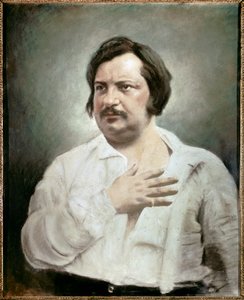フランスの作家、オノレ・バルザック（1799～1850年）の肖像 作： Nadar