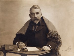 ステファン・マラルム（1842-1898）の肖像、ナダール、ガスパール・フェリックス（1820-1910）によるもの。アルブミン写真 作： Nadar