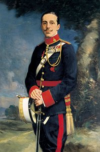 アルフォンソ 13 世 (1886-1941)、軍服姿のスペイン国王の肖像。 カウラックの絵（19世紀） 作： Kaulak