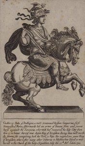 ブイヨンのゴッドフリー、フランスの騎士、十字軍、エルサレムの王（彫刻 作： (after) English School