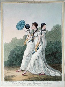 ジェームス・ギルレイ（1757-1815）がエッチングした「Grace, Fashion and Manners from Life」は、G.ハンフリー社から出版されました（手彩色のエッチング）。 作： (after) English School