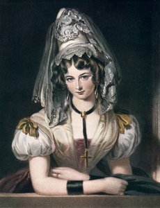 レディ・マリア・テレサ・ルイス（1904年発行の「The Connoisseur Illustrated」より）（カラーリトグラフ 作： (after) English School