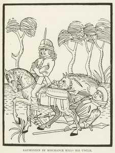 レイモンダンは偶然にも叔父を殺してしまった（版画 作： (after) English School