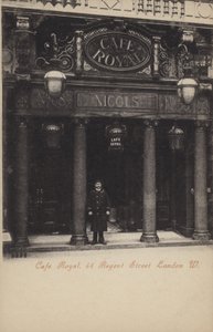 Cafe Royal, 68, Regent Street, London, West (白黒写真) 作： (after) English photographer