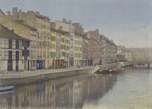 バイヨンヌ、ニヴ川の岸壁（カラー写真 作： (after) French Photographer