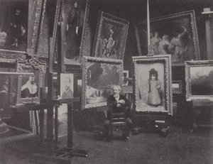 フランスの画家、カロルス＝デュランのアトリエ（モノクロ写真