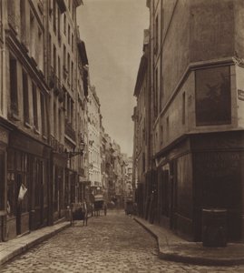 1866年頃のモワノー通り。オペラ通り建設のために取り壊された（モノクロ写真）。 作： (after) French Photographer
