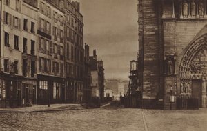 1865年頃、パルヴィスから見たクロワール・ノートルダム通り（モノクロ写真 作： (after) French Photographer