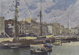 Le Havre, Bassins un jour de fete (カラー写真) 作： (after) French Photographer