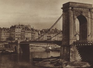 ルイ・フィリップ橋、1848年革命時の宗教改革の橋（モノクロ写真 作： (after) French Photographer