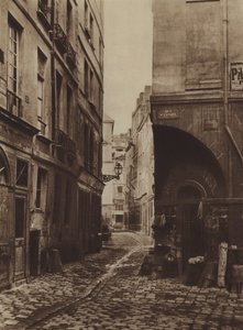 1864年、サン・ランドリー通りから撮影されたマルムセ通りは、新しいホテル・デューの敷地内にあった（モノクロ写真）。 作： (after) French Photographer