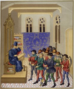 農業の教訓 - 15世紀のミニチュア複製 作： (after) French School