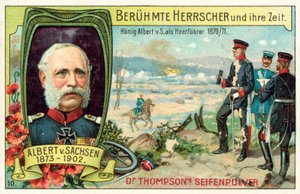 普仏戦争で大将を務めたザクセン王アルベルト 作： (after) German School